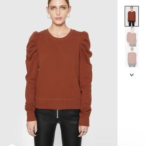 Rebecca Minkoof Puff Shoulder Sweatshirt